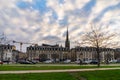 Street view in Bordeaux city, France. Royalty Free Stock Photo