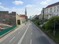 Street view of bratislava capital city castle Royalty Free Stock Photo