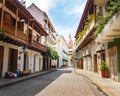 Street view and Cathedral - Cartagena, Colombia