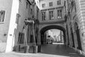 Street view from the central areas of Sculptures of Stephan Muntaner installed in front of the city hall of Marseilles, France