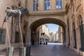 Street view from the central areas of Sculptures of Stephan Muntaner installed in front of the city hall of Marseilles, France