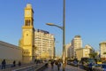 Street view with clock tower, Casablanca