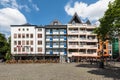 Street view of Cologne with the XII Apostel Hotel Albergo, North Rhine-Westphalia, Germany