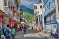 A street view depicting the colorful buildings of Cap-Haitien, Haiti Royalty Free Stock Photo