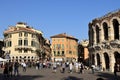 The street view of Verona, Italy Royalty Free Stock Photo