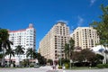 Street view of downtown West Palm Beach, Florida, USA Royalty Free Stock Photo