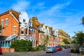 Street view of Folkestone town Kent UK