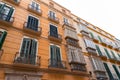 Street view and generic architecture in Malaga, Spain Royalty Free Stock Photo