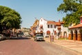 Street view with historic buildings at the Fort Worth Stockyards, a historic district that is located in Fort Worth, Texas, USA Royalty Free Stock Photo