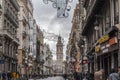 Street view, historic center in Falles, traditional celebration, unesco untangible cultural heritage, Valencia,Spain.