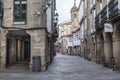 Street view, historic center of Santiago de Compostela,Spain.