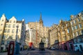 Street view of the historic old town, Edinburgh