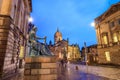 Street view of the historic Royal Mile, Edinburgh Royalty Free Stock Photo