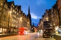 Street view of the historic Royal Mile, Edinburgh Royalty Free Stock Photo