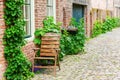 Street view in the historic small town of Veere, Netherlands Royalty Free Stock Photo