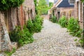 Street view in the historic small town of Veere, Netherlands Royalty Free Stock Photo