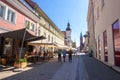 Street view in historical center of Maribor, Lower Styria, Slovenia Royalty Free Stock Photo