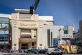 Street view on Hollywood Boulevard near the famous Dolby Theater in Los Angeles downtown, California