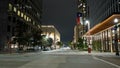 Street view Houston downtown at night - HOUSTON, UNITED STATES - NOVEMBER 02, 2022