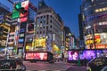 street view at an intersection at Kabukicho, Shinjuku, Tokyo, Japan Royalty Free Stock Photo
