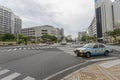 Street view of intersection at Kokusai Shopping Street in Naha, Okinawa Royalty Free Stock Photo