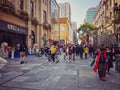 street view of jiang han pedestrian road in Wuhan