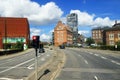 Old and new buildings steet view Copenhagen Denmark Royalty Free Stock Photo