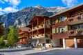 Street view in Kandersteg, mountains, Switzerland