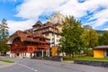 Street view in Kandersteg, mountains, Switzerland