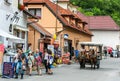 Street view in Karlstejn market town in Czech Republic