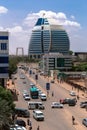 Street view in khartoum showing Corinthia Hotel