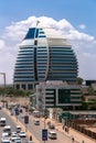 Street view in khartoum showing Corinthia Hotel