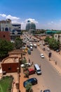 Street view in khartoum showing Corinthia Hotel Royalty Free Stock Photo