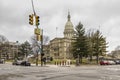 Street View Of Lansing Michigan State Capitol Building Royalty Free Stock Photo