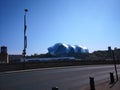 Street view looking over the river to the sage gateshead Royalty Free Stock Photo