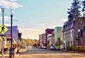 Street View, Downtown in Penn Yan, New York Royalty Free Stock Photo