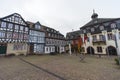 Street view of a medieval town Gelnhausen.