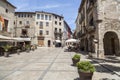 Street view medieval village of Besalu,Catalonia,Spain.