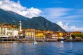 Street view of Menaggio town in lake Como, Lombardy, northern Italy