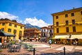 Street view of Menaggio town in lake Como, Lombardy, northern Italy