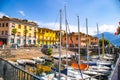 Street view of Menaggio town in lake Como, Lombardy, northern Italy