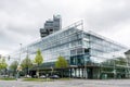 Street view with modern buildings in the downtown of Hannover, Germany