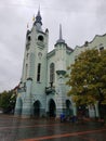 Street view of Mukachevo city, Ukraine