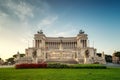 Street view of National Monument Victor Emmanuel II at Piazza Venezia Royalty Free Stock Photo