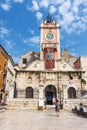 Street view near st. Donatus church in Zadar, famous landmark of Croatia, adriatic region of Dalmat