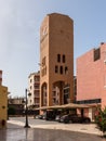 Street view of New Marina boulevard with a high tower in Hurghada, Egypt Royalty Free Stock Photo