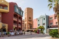 Street view of New Marina boulevard in Hurghada, Egypt Royalty Free Stock Photo