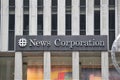 Street view of News Corporation brand name on building