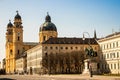 Street view of Odeonsplatz, Munich