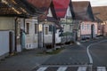 street view of old town in Cartisoara, Sibiu, Romania, Europe